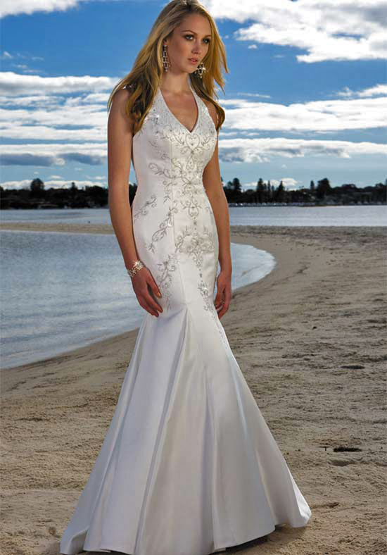 Orifashion HandmadeGraceful Beach Bridal Gown / Wedding Dress BE